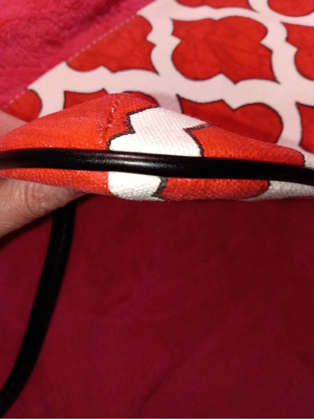 Brighton Red and Black Bird Motif Crossbody Bag - Picture 2 of 6